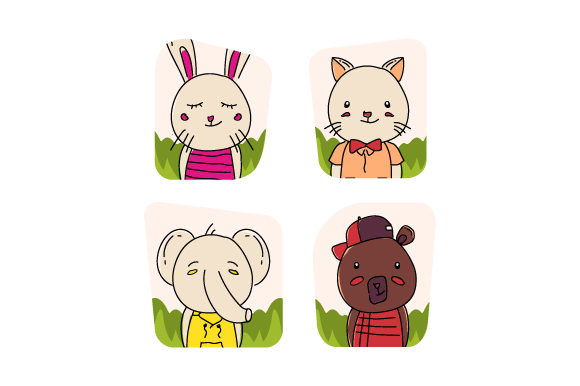 Adorable Hand Drawn Animal Frame Collection
