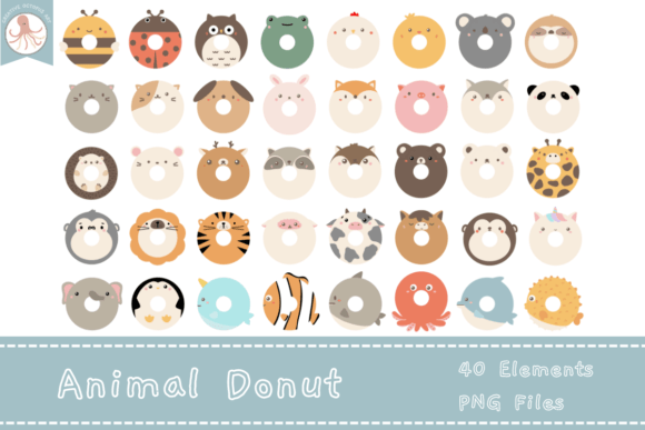 Animal Donut Clipart: A Sweet Solution for Creative Projects