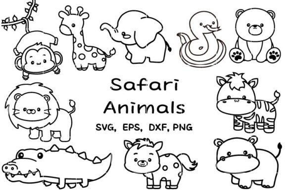 Animal Kingdom Svg,Outline,Coloring Page: A Versatile Design Asset