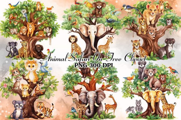 Animal Safari Watercolor Clipart Bundle: Design Possibilities