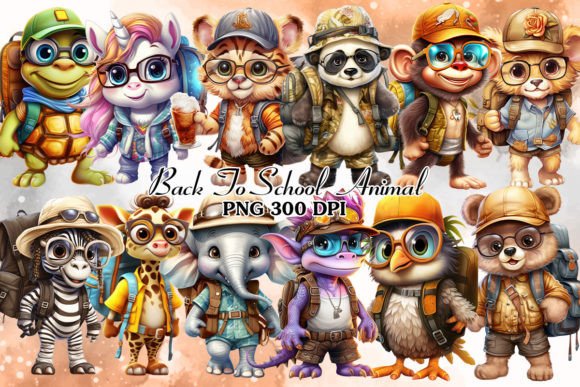 Back To School Animal Clipart Bundle: Creative Versatility