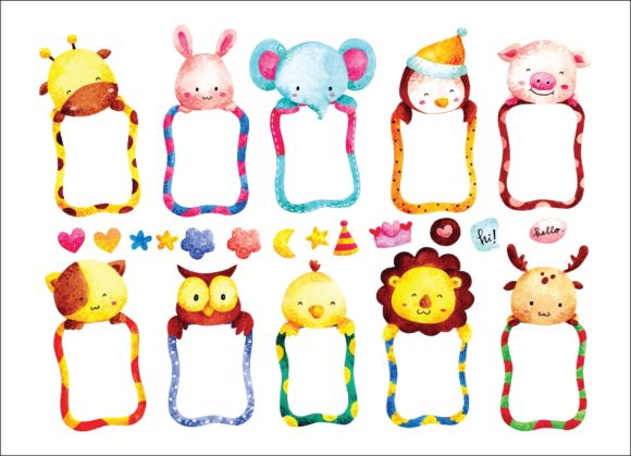 Charming Versatility: Using the Cute Animal Frame Water Color Style