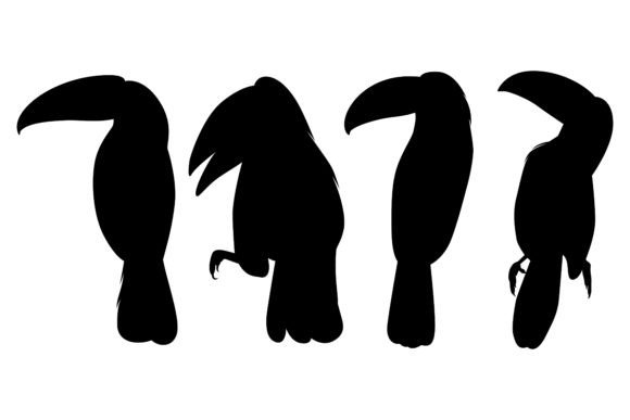 Toucan Silhouettes: Vibrant Vector Art for Bold Projects