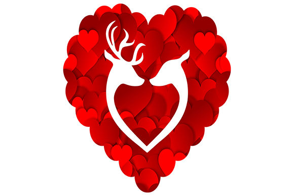 Valentine Heart Reindeer: Crafting Designs with Whimsical Love